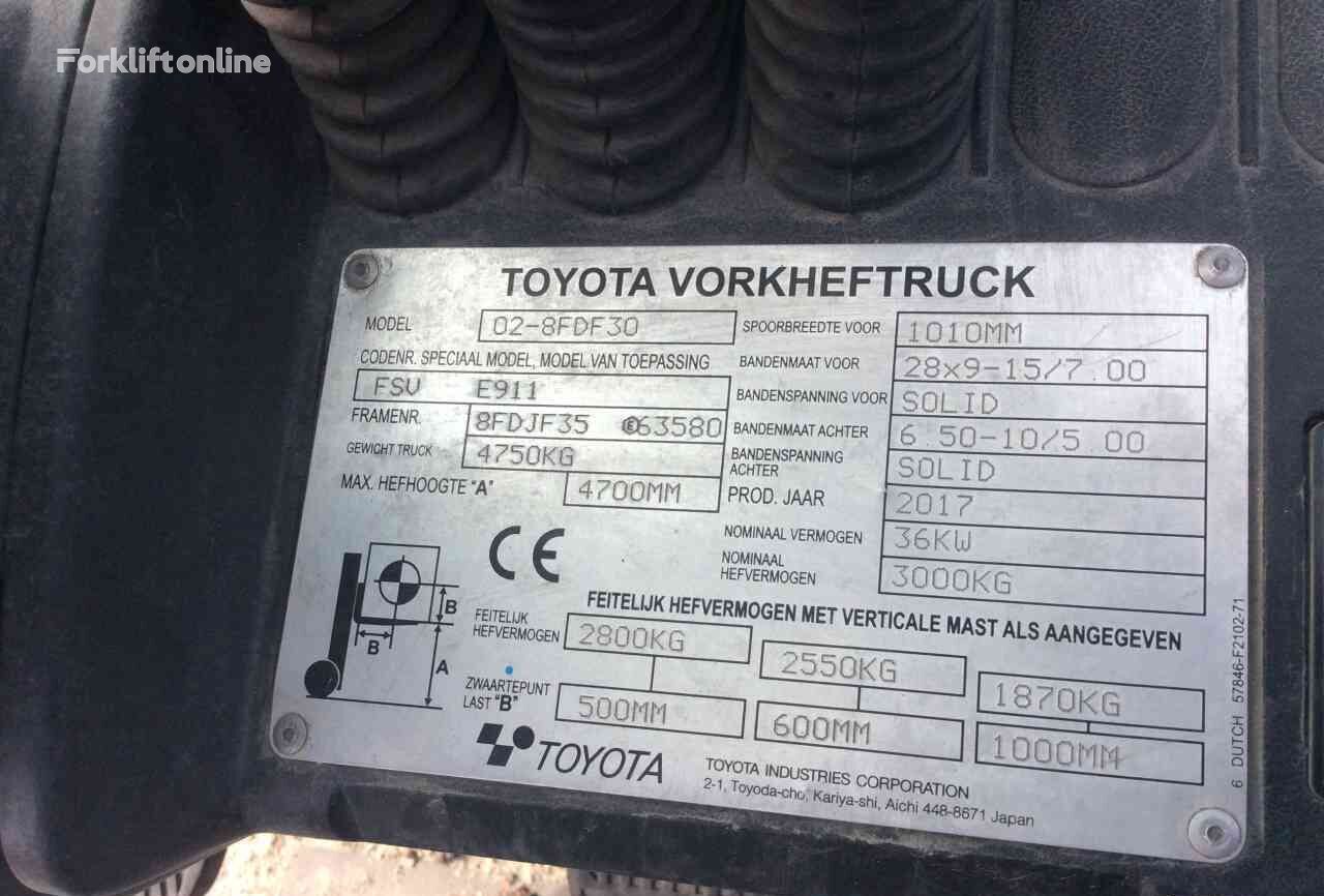 chariot élévateur diesel Toyota FDF 30
